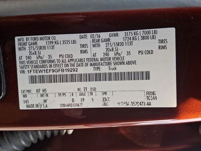 2016 Ford F-150 Lariat