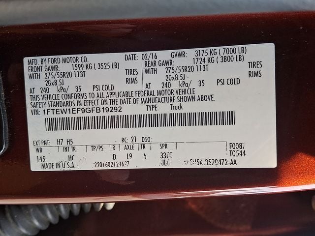 2016 Ford F-150 Lariat