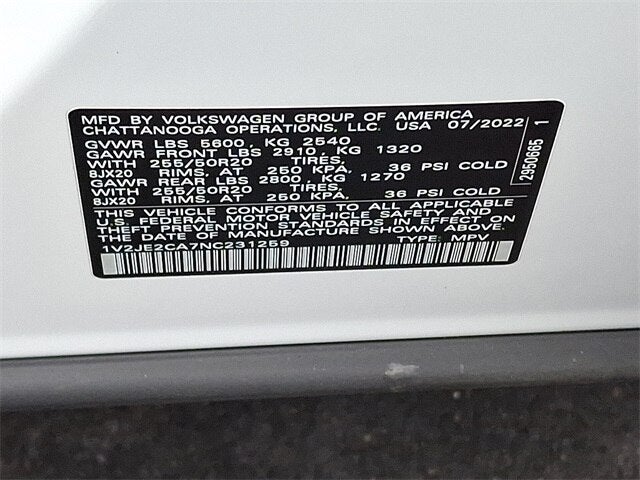 2022 Volkswagen Atlas Cross Sport 3.6L V6 SE w/Technology