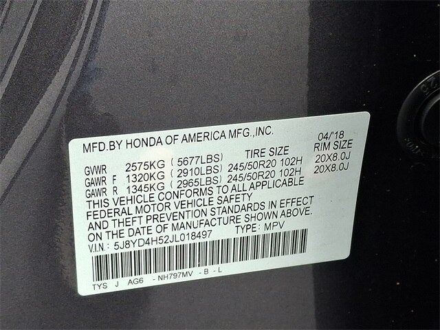 2018 Acura MDX 3.5L SH-AWD w/Technology Package