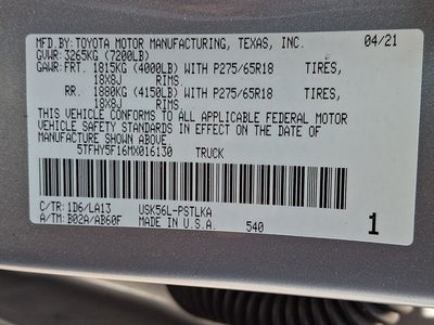 2021 Toyota Tundra Limited