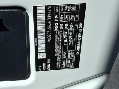 2025 Mercedes-Benz Sprinter 2500 Cargo 170 WB High Roof