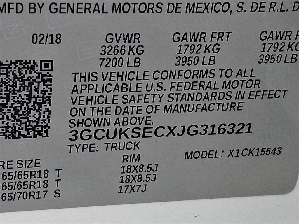 2018 Chevrolet Silverado 1500 LTZ 2LZ