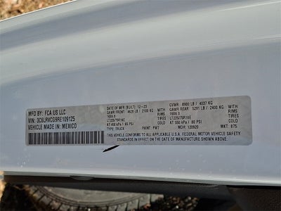 2024 RAM ProMaster 2500 Cargo Van Tradesman High Roof 136' WB w/Pass Seat