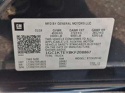 2019 Chevrolet Silverado 2500HD LTZ