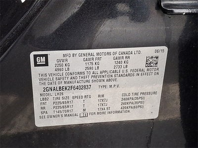 2015 Chevrolet Equinox LT 1LT