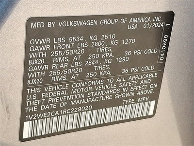 2024 Volkswagen Atlas Cross Sport 2.0T SE w/Technology