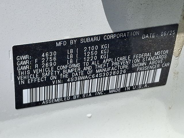 2025 Subaru Legacy Premium