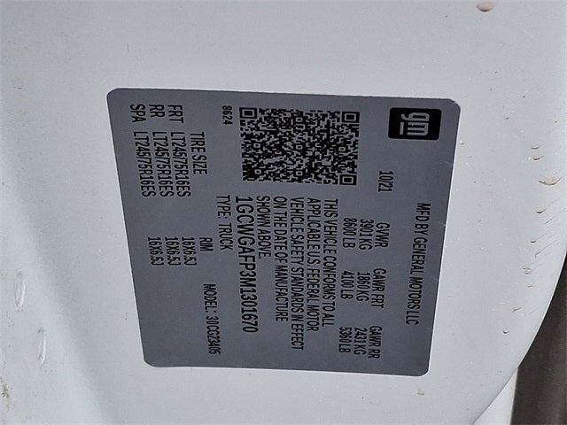 2021 Chevrolet Express 2500 Work Van Cargo