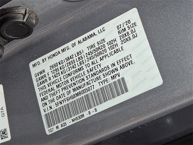 2021 Honda Pilot Touring 7 Passenger