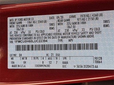 2020 Ford Escape SEL