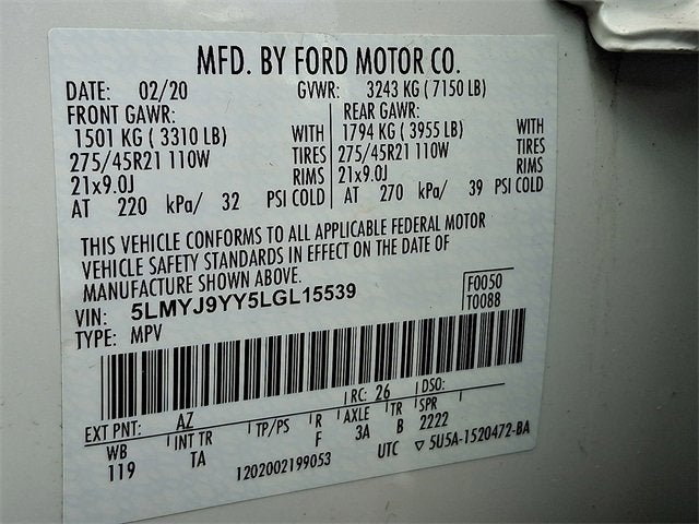 2020 Lincoln Aviator Black Label Grand Touring