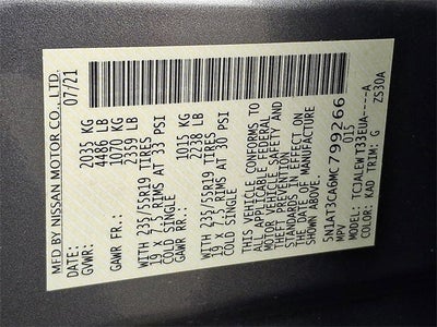 2021 Nissan Rogue SL