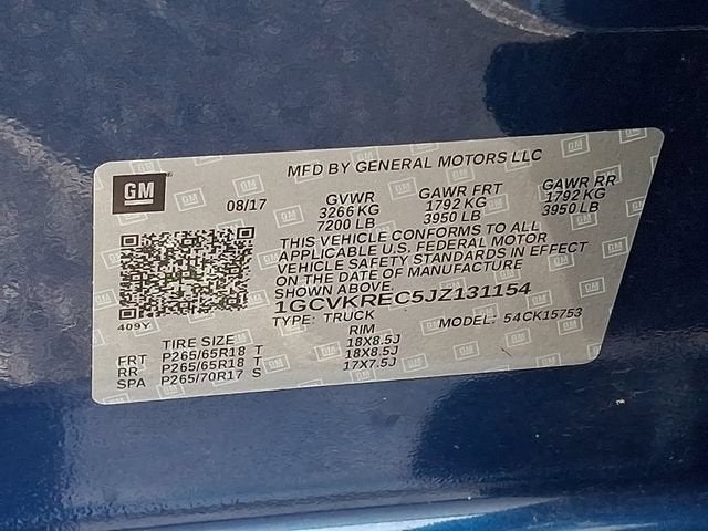 2018 Chevrolet Silverado 1500 LT