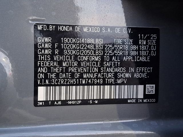 2026 Honda HR-V AWD Sport