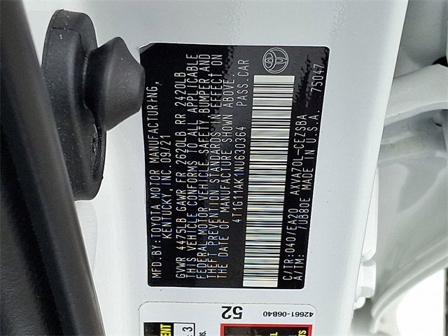 2022 Toyota Camry SE