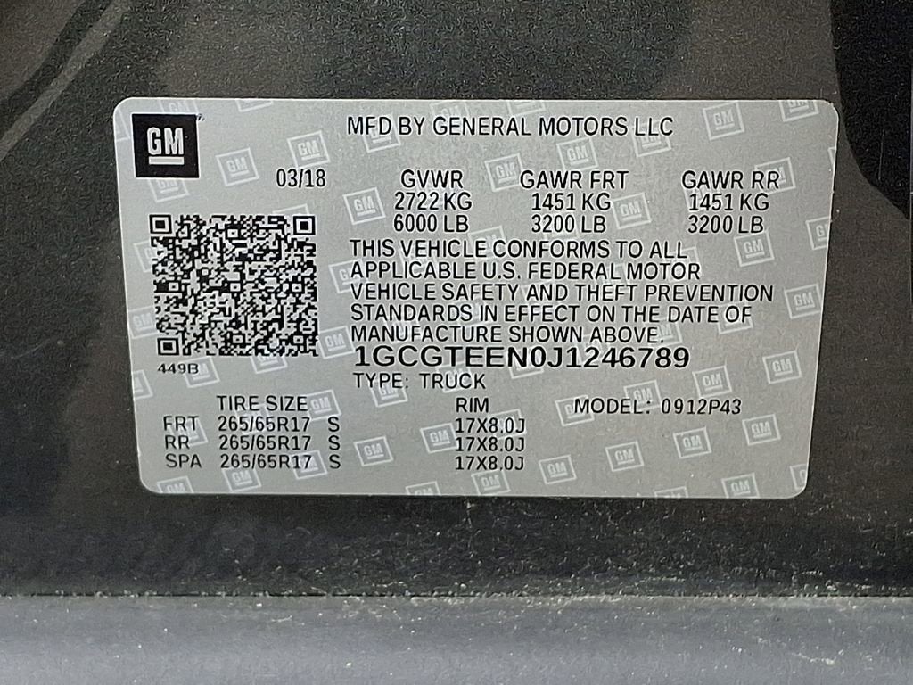 2018 Chevrolet Colorado 4WD ZR2