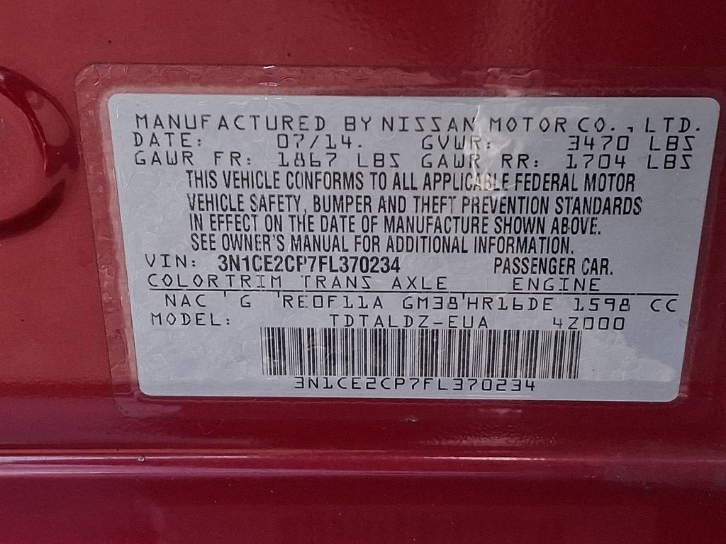 2015 Nissan Versa Note S