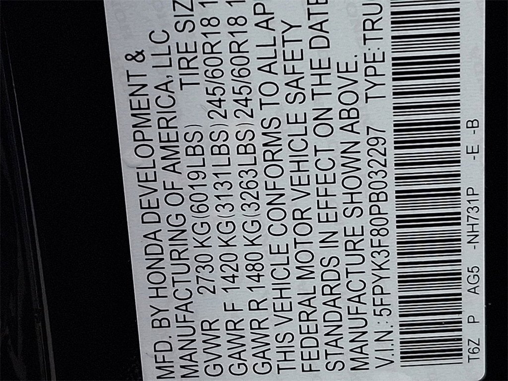 2023 Honda Ridgeline Black Edition