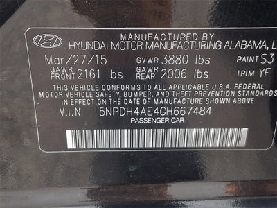 2016 Hyundai Elantra SE