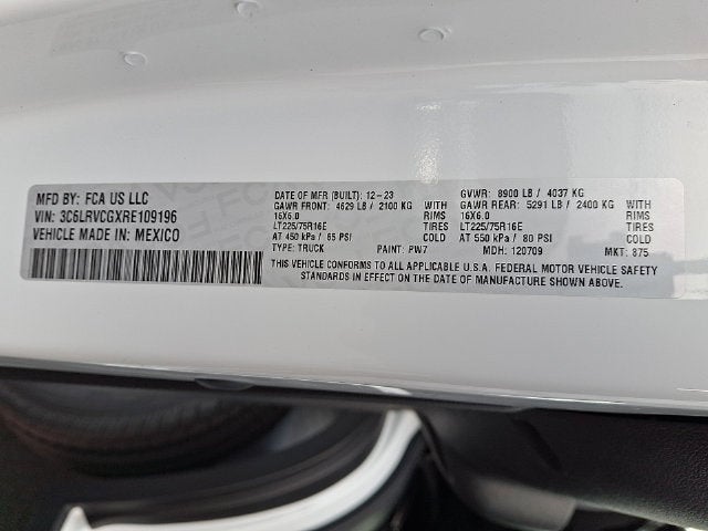 2024 RAM ProMaster 2500 Cargo Van Tradesman High Roof 136' WB w/Pass Seat