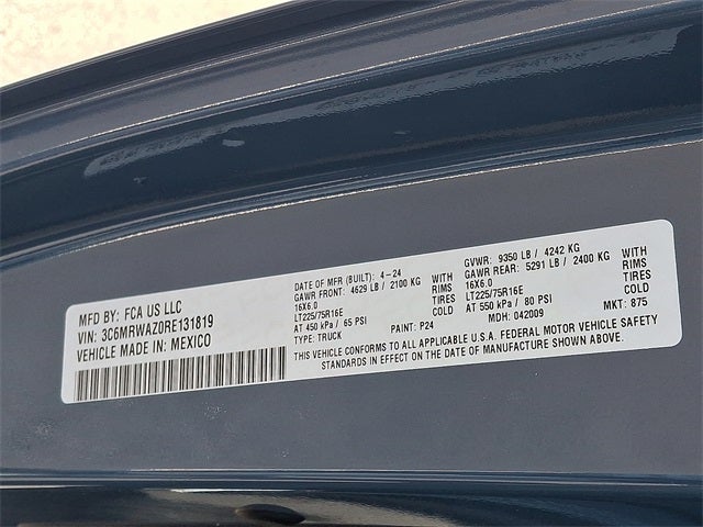 2024 RAM ProMaster 3500 EV Tradesman