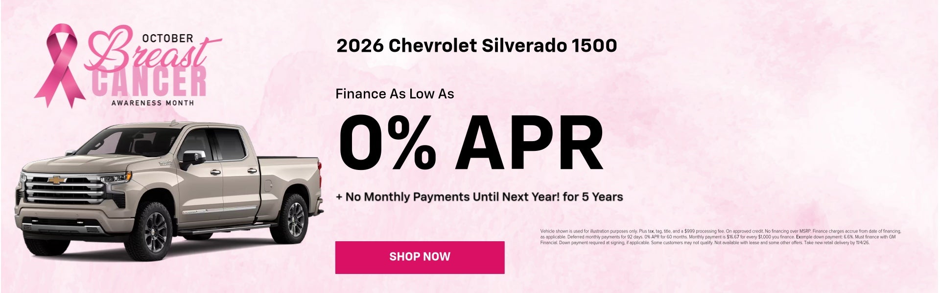 2026 Chevy Silverado 1500 October Specials