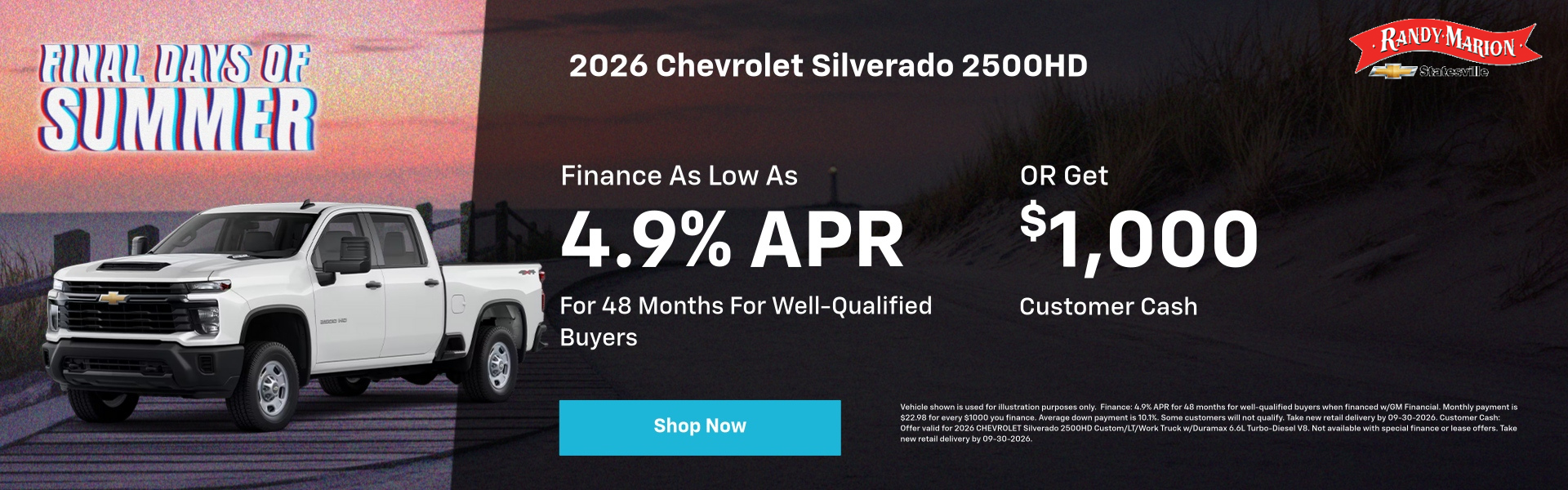 2026 Chevrolet Silverado 2500HD September Specials